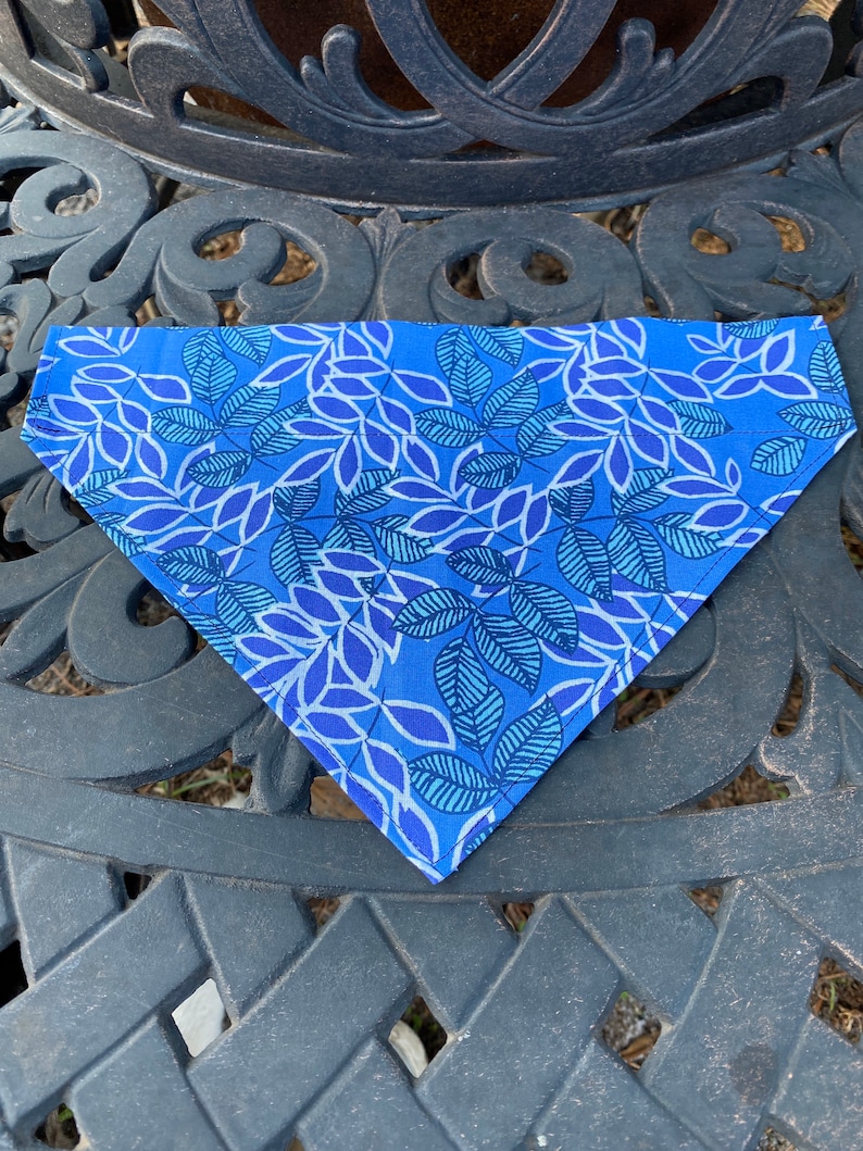 Purple Leaves Over the Collar Dog Bandana