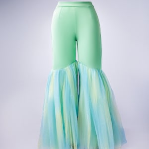 Aqua Bloom Tulle Pants