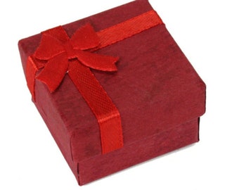 Recycled Red Box-Made from Recycled Paper-Sturdy Eco-Friendly Jewelry Gift Box