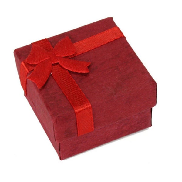 Recycled Red Box-Made from Recycled Paper-Sturdy Eco-Friendly Jewelry Gift Box