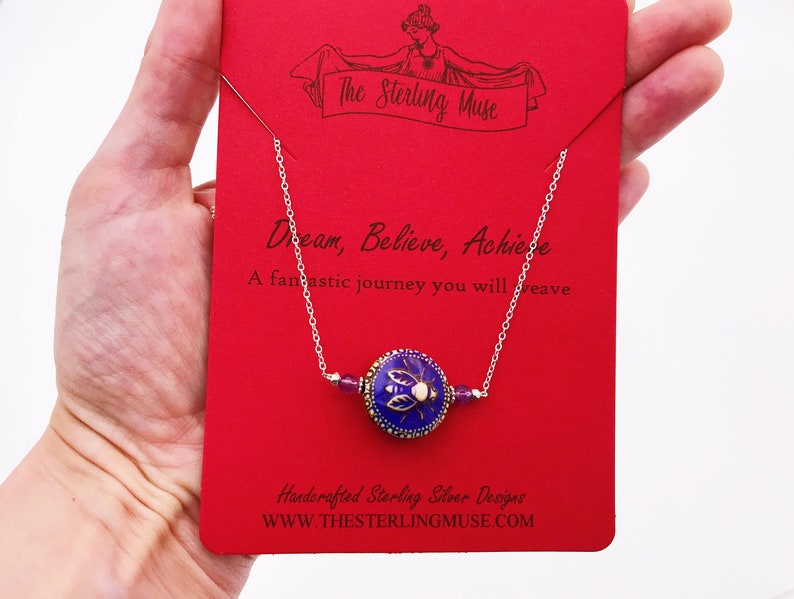 Color Changing Bee Custom Birthstone Sterling Silver Necklace+Cheer Me Up Gift+Thoughtful /& Meaningful Jewelry+Handmade-Xhristmas Gift