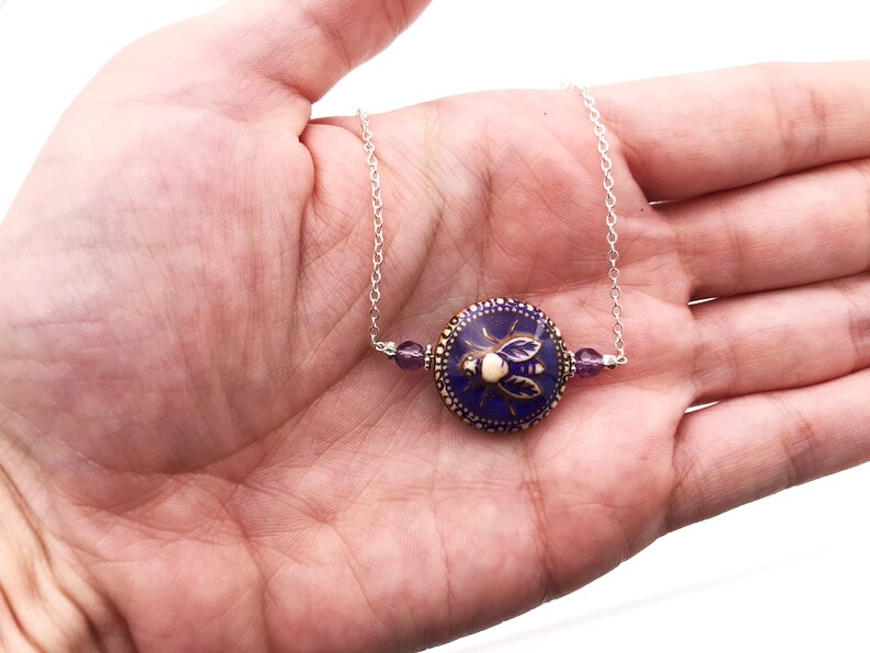 Color Changing Bee Custom Birthstone Sterling Silver Necklace+Cheer Me Up Gift+Thoughtful /& Meaningful Jewelry+Handmade-Xhristmas Gift