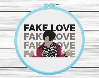 BTS Jeon Jungkook Fake Love Cross Stitch Pattern