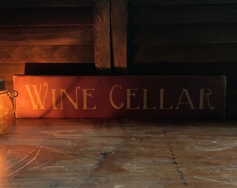 Handcrafted Wine Cellar Sign