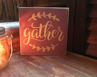 Gather (shelf or wall) Sign