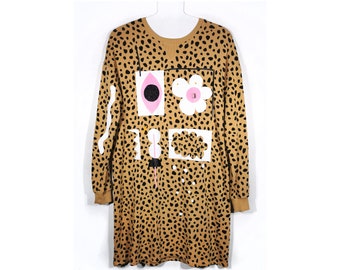 Upcycle leopard sweatshirt dress 20