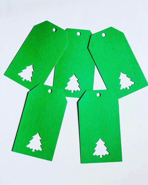 Christmas Gift Tags Christmas Tree Tags Cardstock Tags Etsy