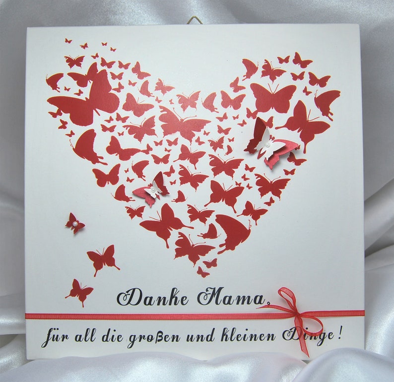 Muttertag Danke Bild Wandbild Geschenk zum Muttertag Mama Herz | Etsy