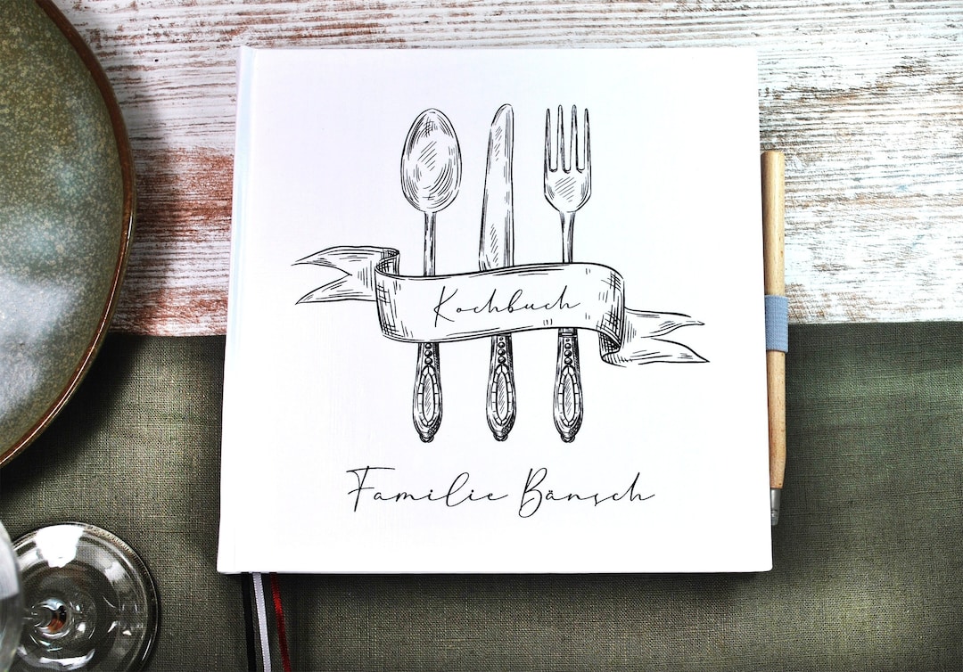 Personalized Recipe Book Family Cookbook Hardcover With Bookmark, for ...