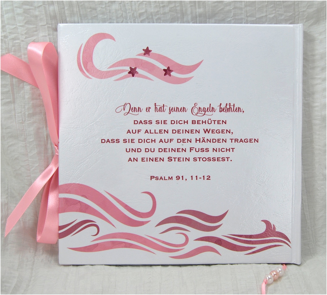 Personalisiertes Gästebuch zur Taufe mit Namen Mädchen Etsy