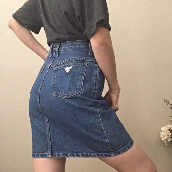 guess denim skirt
