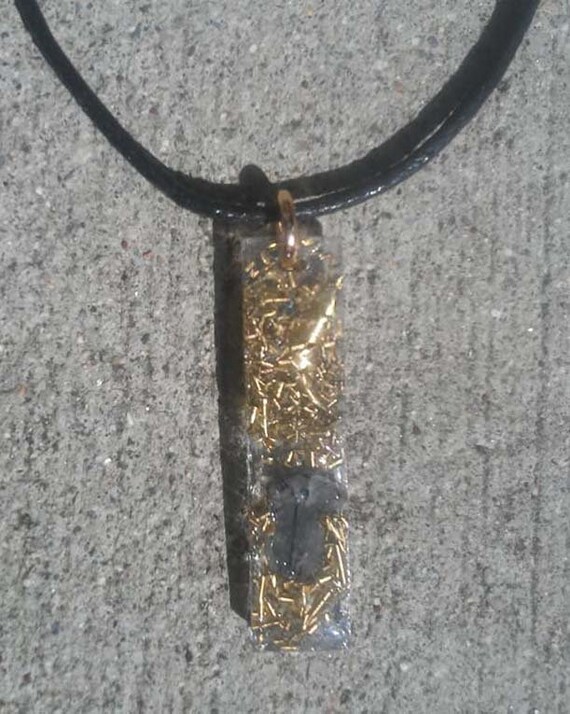 Orgone Energy Pendant Necklace Reiki Infused Moonstone Black Tourmaline Vegan Adjustable Slipknot Cord