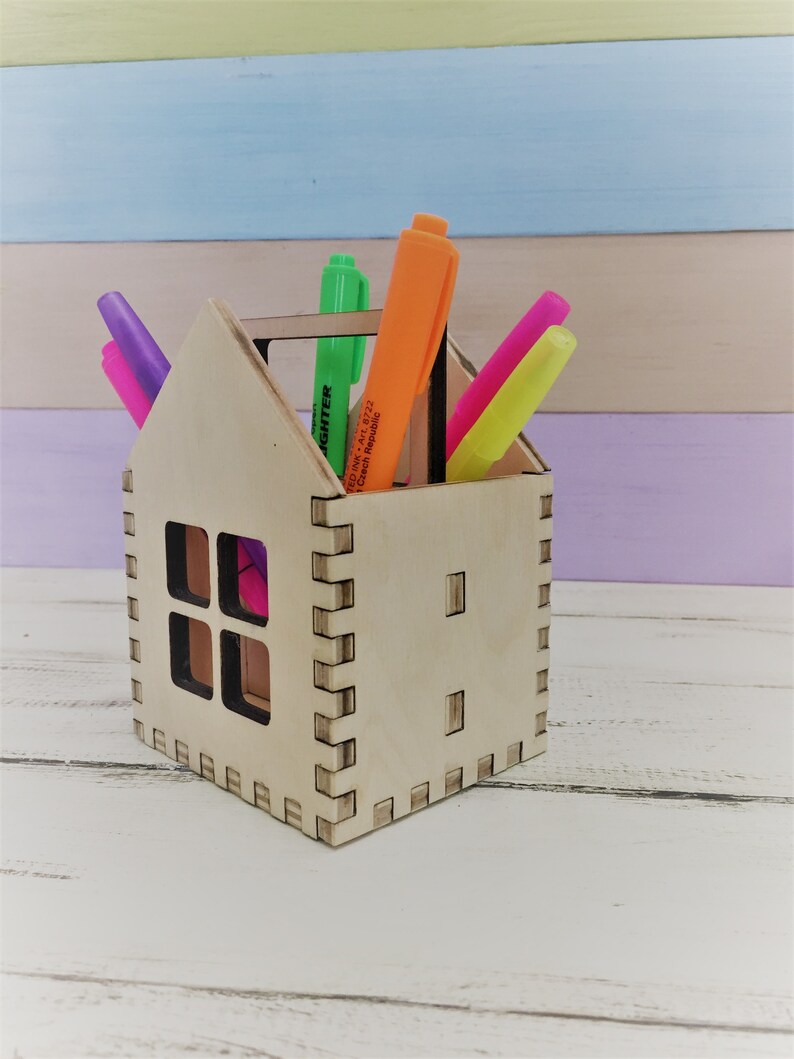 Pencil Holder Stand Pen Holder Desk Organizer Desk Accessories Wood Pencil Holder Desk Tidy Desk