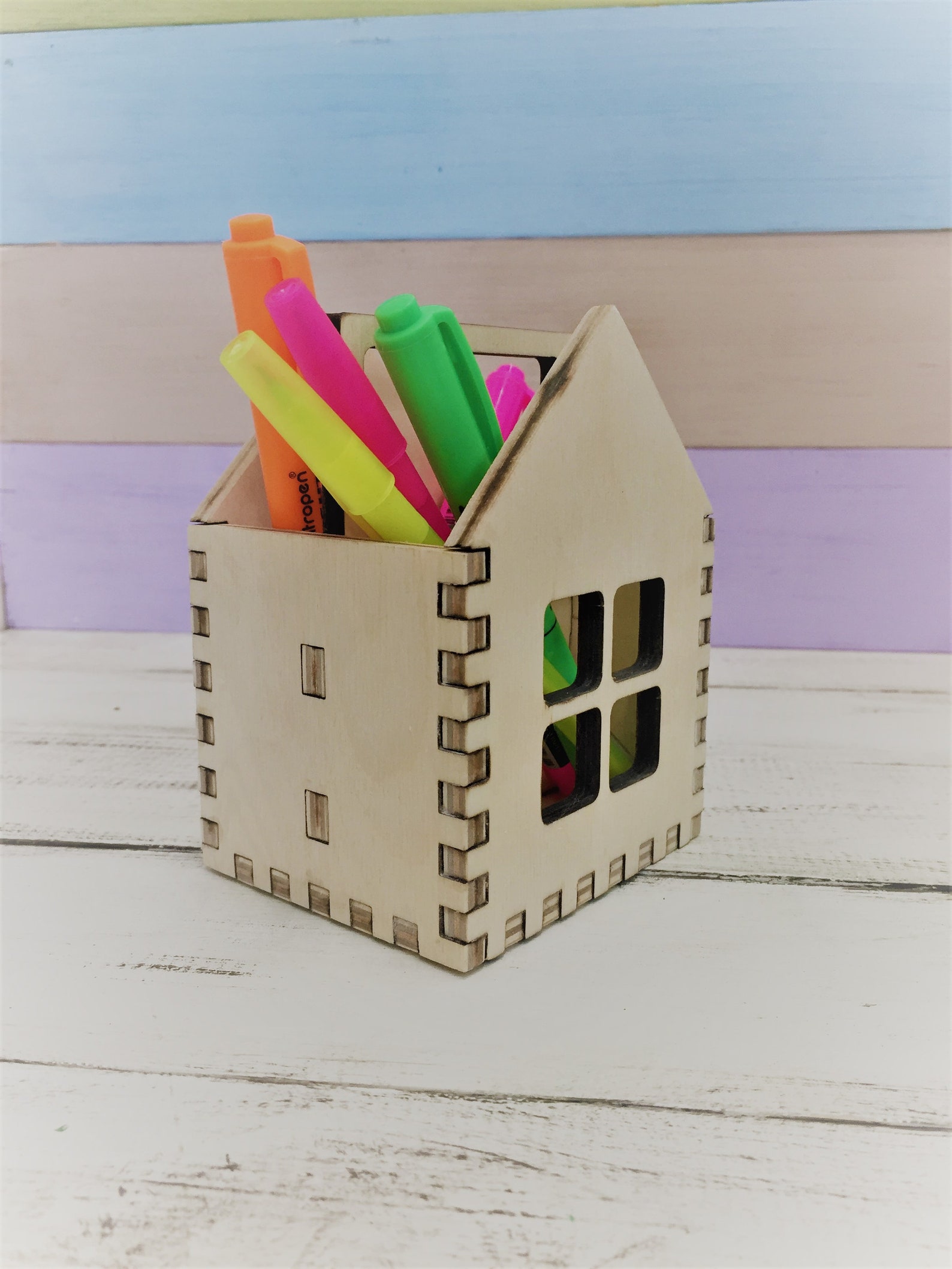 Pencil Holder Stand Pen Holder Desk Organizer Desk Accessories Wood