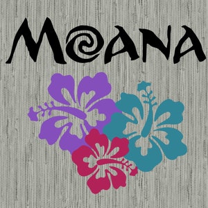 Moana SVG, Moana hibiscus SVG, Moana tshirt overdracht, PNG, EPS