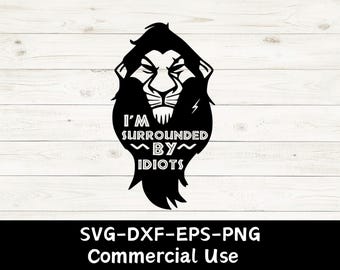 Lion King scar svg, scar svg, scar clipart, lion king svg, cut files for cricut silhouette, png, eps