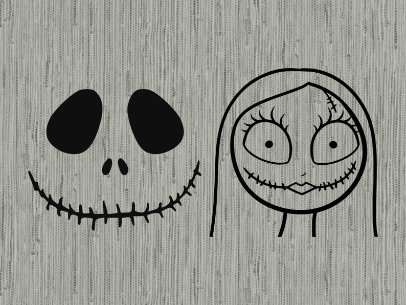 The Nightmare Before Christmas Svg Jack and Sally Svg Jack - Etsy