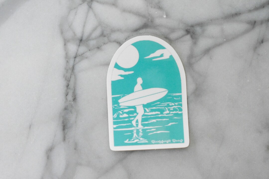 Surfer Waterproof Sticker// Surf Sticker// Vinyl Sticker / Surf Shop