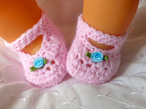 DOLLS CLOTHES COFFEE CROCHET KNITTED  SHOES FIT BABY BORN ANNABELL REBORN 15-19" 