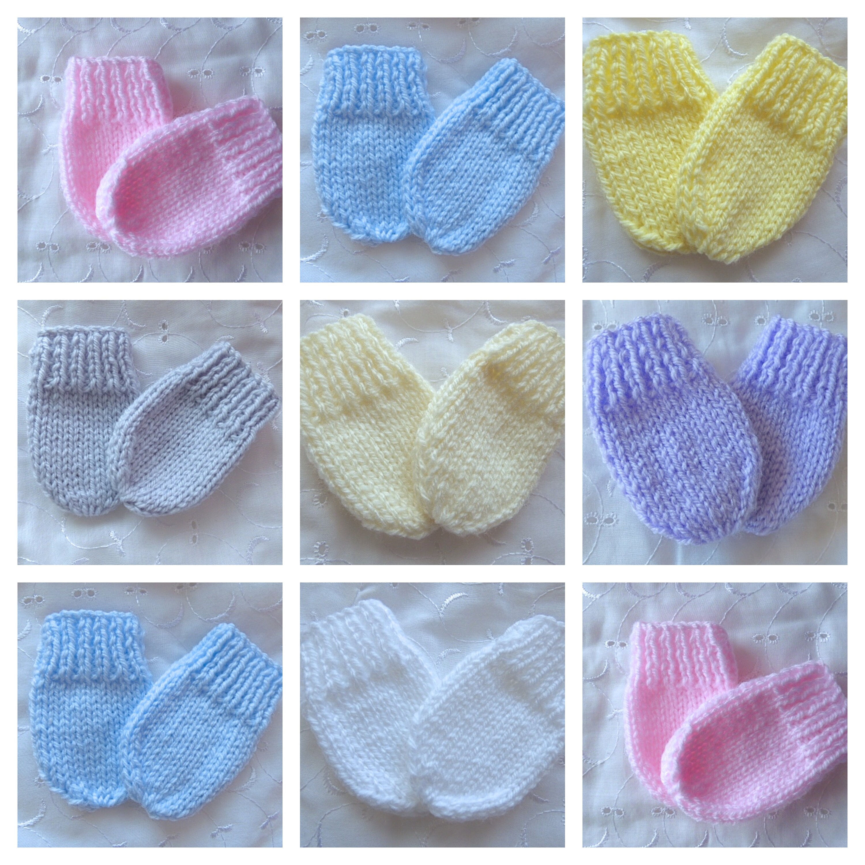 0-3 Months gift/baby shower New Hand Knitted Baby Mittens