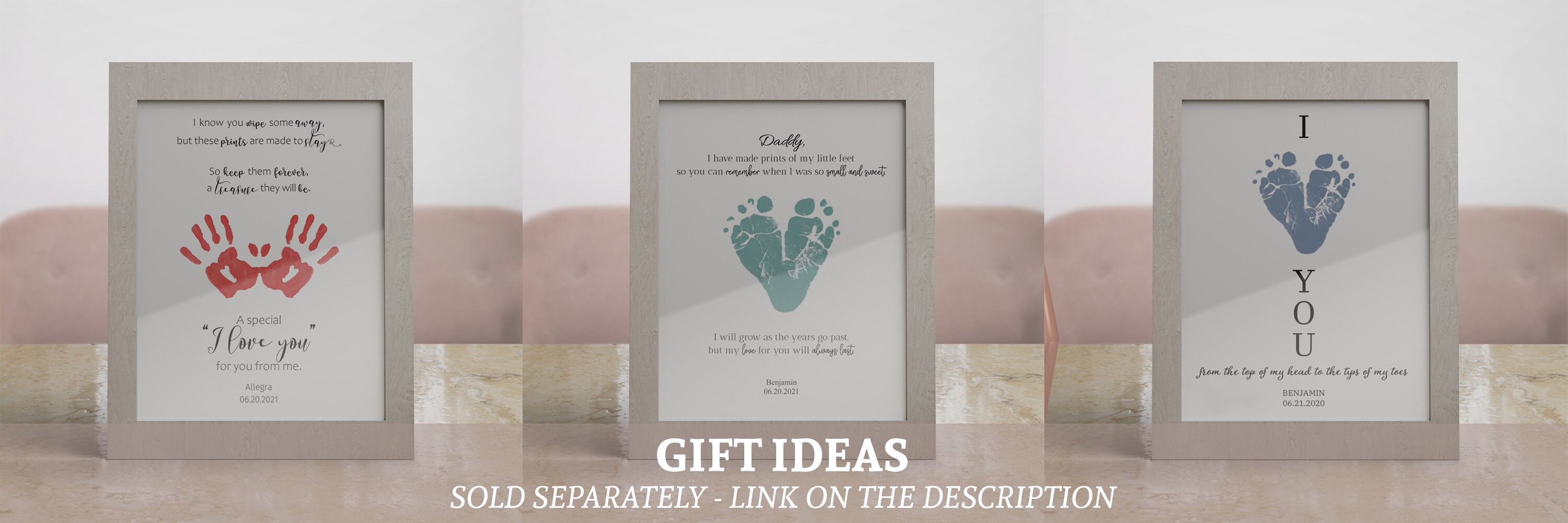 Printable Baby Footprint Gift for Grandpa Fathers Day Gift Etsy UK