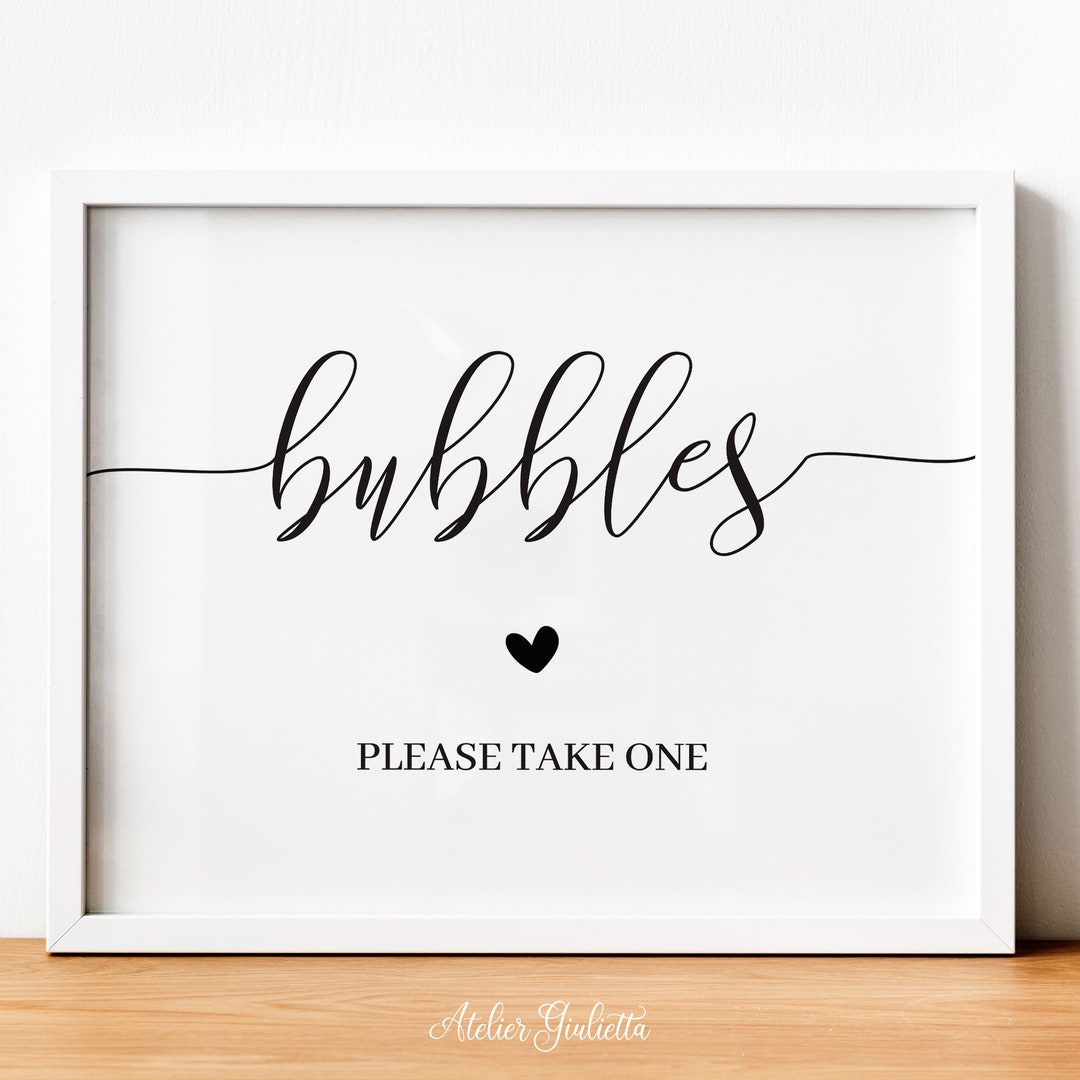 Printable Bubbles Wedding Sign Wedding Reception Sign Etsy UK