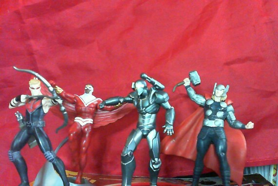 War Machine Thor Hawkeye And Falcon Disney Marvel Avengers Pvc Figure Figurine Birthday Cake Topper