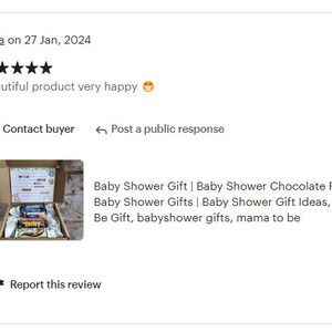 May include: A box filled with chocolate bars, wrapped in colorful paper. The box is labeled "Baby Shower Gift | Baby Shower Chocolate Poem | Baby Shower Gifts | Baby Shower Gift Ideas, Mum To Be Gift, babyshower gifts, mama to be".