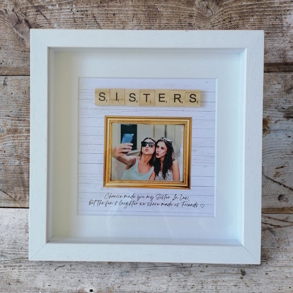 Sister Gift Sister In Law Gift Sister Scrabble Frame Sister Gifts Custom Sisters Frame Personalised Sister Gift Gifts for Sister Gift Idea