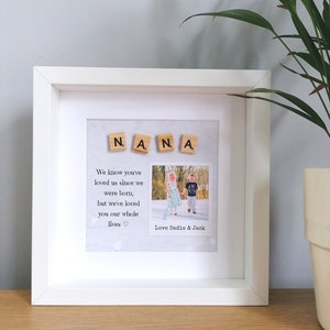 Grandparent Gift Grandparent Scrabble Frame Nana Frame Granny Gifts Grandparent Gifts grandparents Frame Personalised Grandad Frame Gift