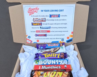 Good Luck Leaving Cert Gift for Leaving Cert Good Luck Gift for Student Exams GIft Good Luck in your leaving cert gift idea chocolate poem