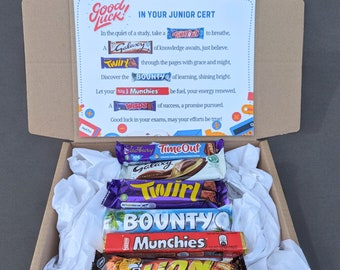 Good Luck Junior Cert Gift voor Junior Cert Good Luck Gift voor Student Examens Gift Good Luck in uw Junior Cert cadeau idee chocoladegedicht cadeau