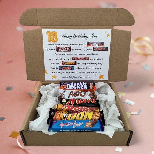 Personalised 16th Birthday Gift 16th Birthday Present 16th Birthday Chocolate Personalized 16th Birthday Gift Sweet 16 Birthday Gift idea