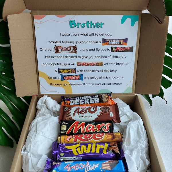 Brother Gift Personalised Brother Gift Brother Chocolate Gift Box Brother Gifts personal brother gift brothergift gift-for brother gift idea