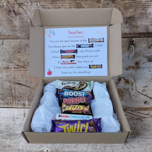 Teacher Gift Box Thank You Teacher Teacher Chocolate Gift Box Thank You For Helping Me Grow Gift teachergifted teachergif t idea for teacher