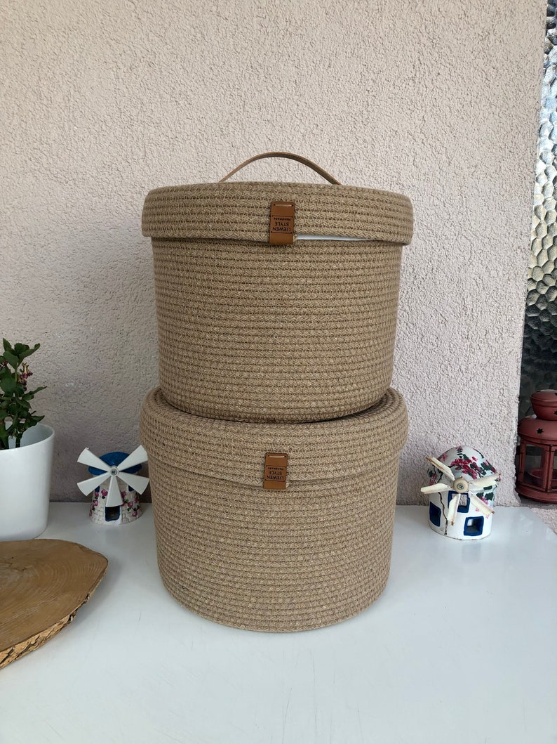 2 of Set Potato & Onion Basket With Lid Etsy