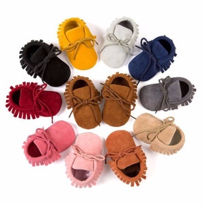 baby girl black moccasins