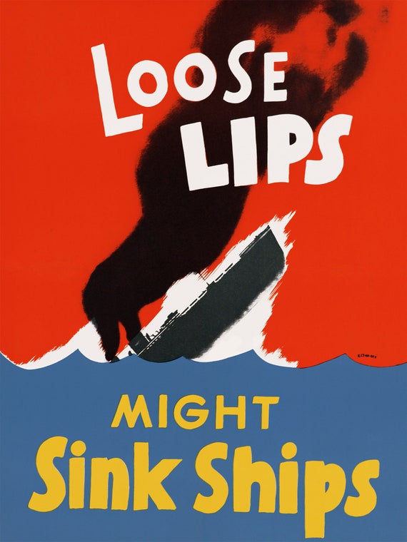 Wwii Propaganda Loose Lips Might Sink Ships Shirt Wwii Propaganda Loose Lips Might Sink Ships Shirt