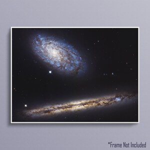 Pair of Spiral Galaxies Poster