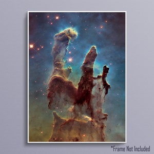 Hubble Image of The Pillars of Creation Art Poster Print