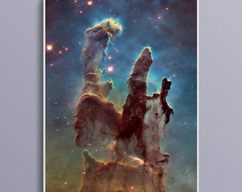 Hubble Image of The Pillars of Creation Art Poster Print