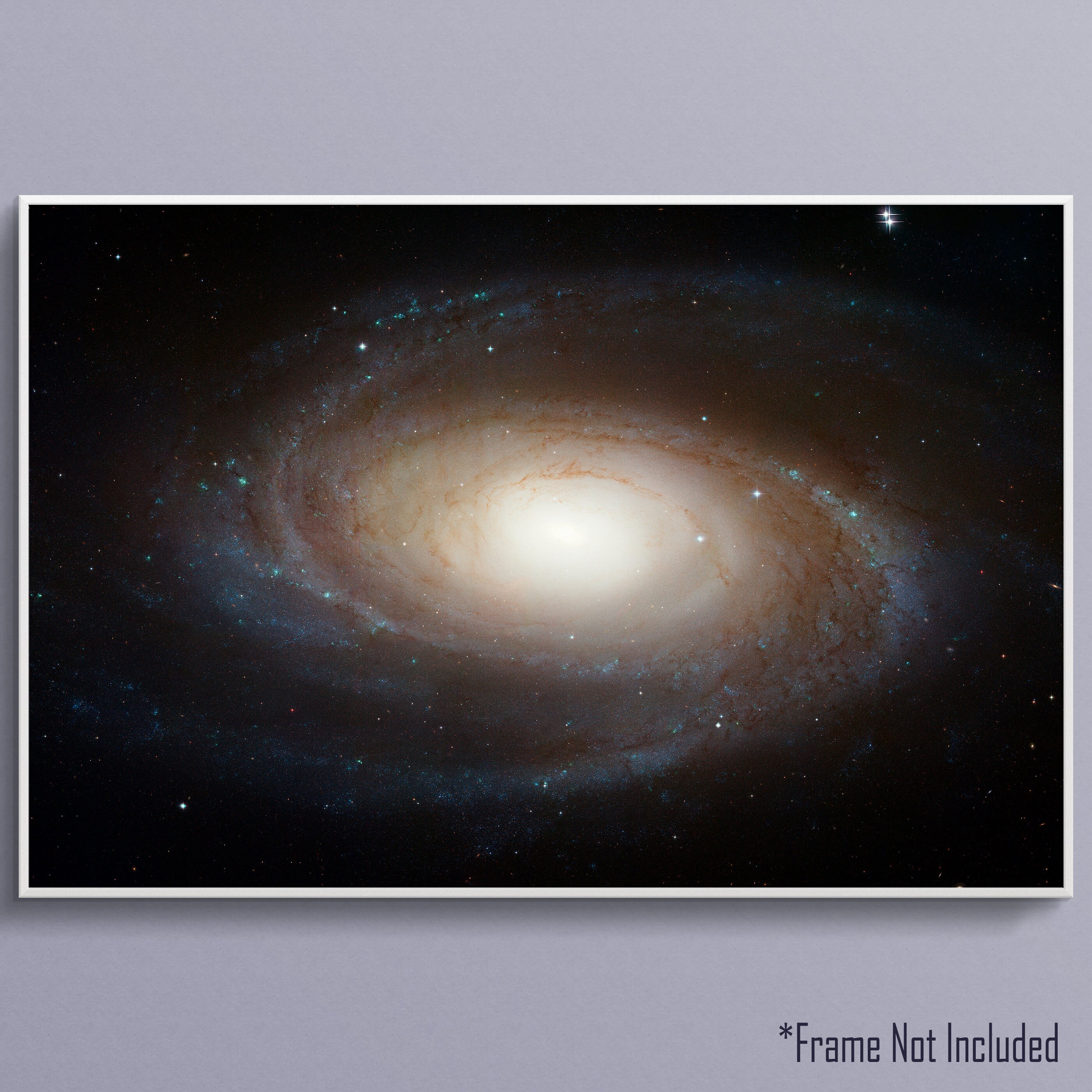 Spiral Galaxy M81 Hubble Image Art Poster Print