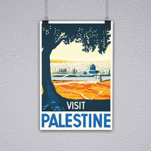 Vintage Palestine Travel Poster Print