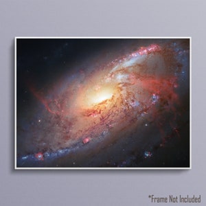Spiral Galaxy M106 Kunst Poster Druck