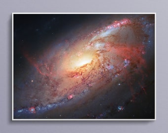 Spiral Galaxy M106 Art Poster Print