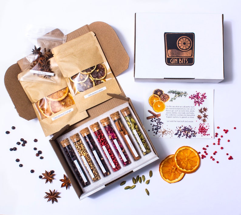 Gin Bits botanicals infusion gift box Etsy