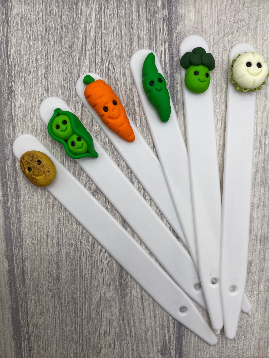 Set of 6 Vegetable Markers, Allotment Gardener Seeding Labels ...