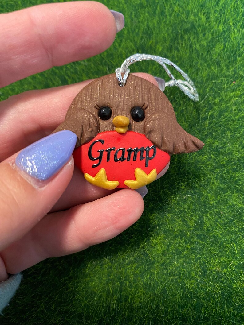 Robin Christmas Tree Decoration, Ornament, Personalised Gift Tags