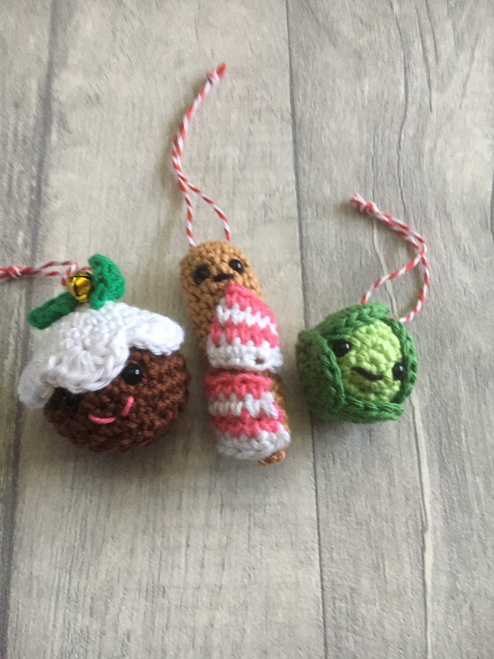 Crochet Pigs in Blankets Christmas Tree Decoration Ornament Etsy UK