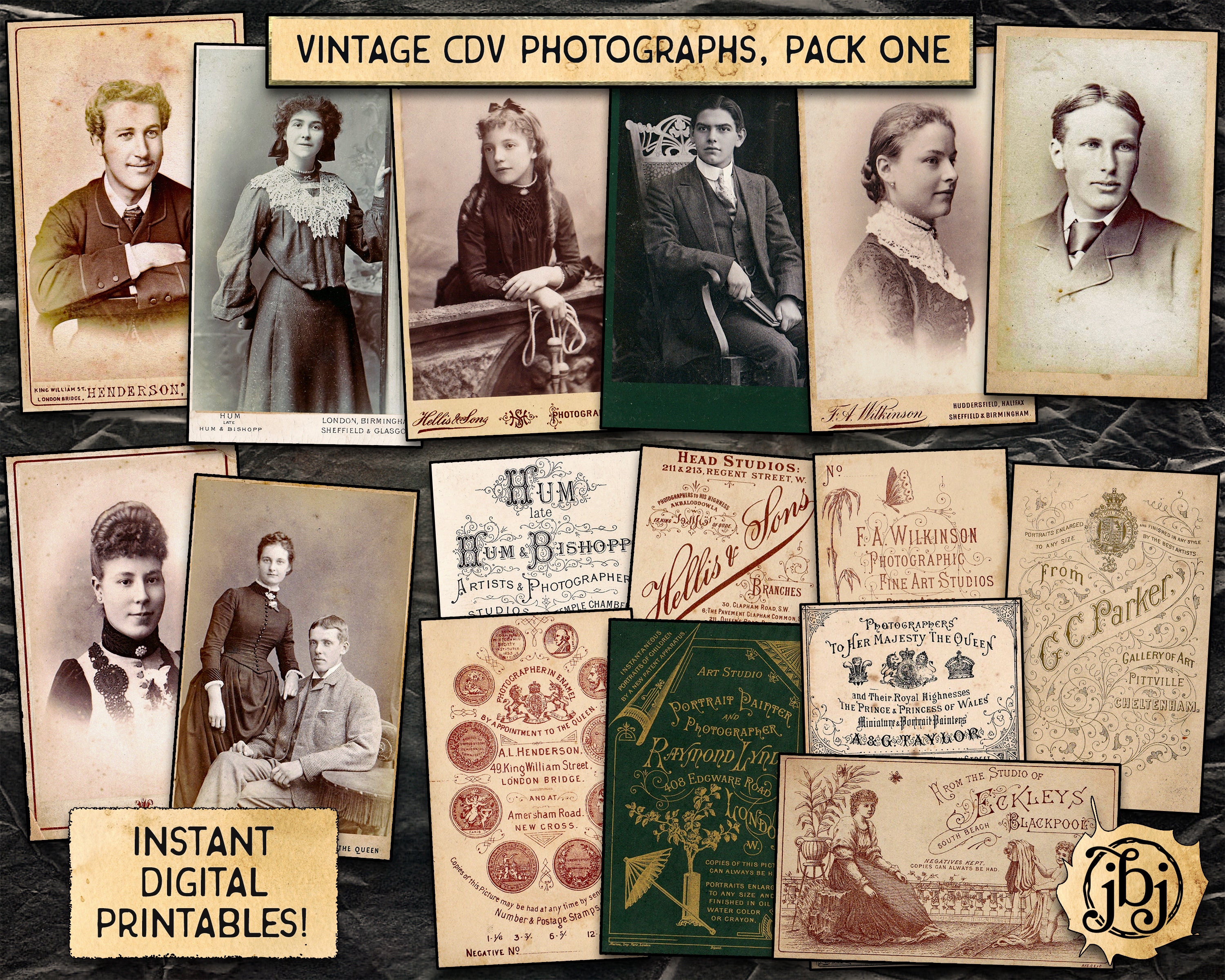 Lot De 12 Photos Anciennes CDV - Portraits Femmes Et Hommes - Tirages Albuminés